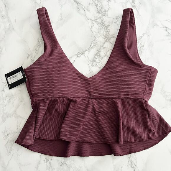 Spanx Pique Longline Flounce Swim Top & Shaping Cheeky Bikini Bottoms Size Small - Picture 10 of 15